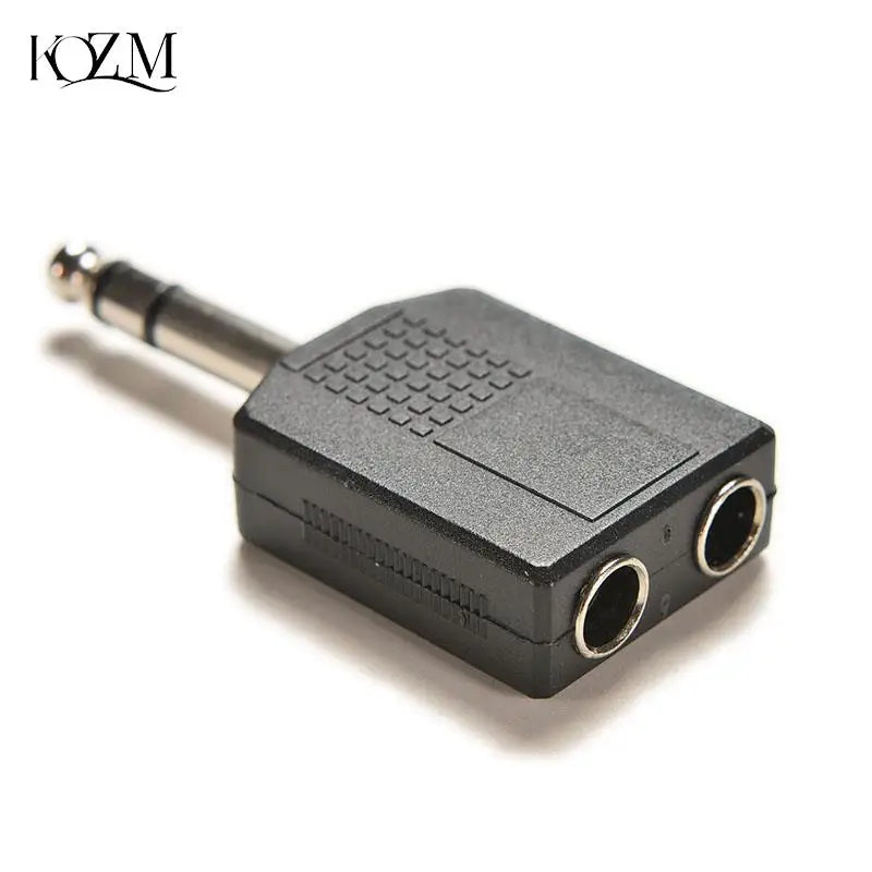 6.35mm 1/4" Y Splitter Male to Dual Female Stereo Audio Adapter