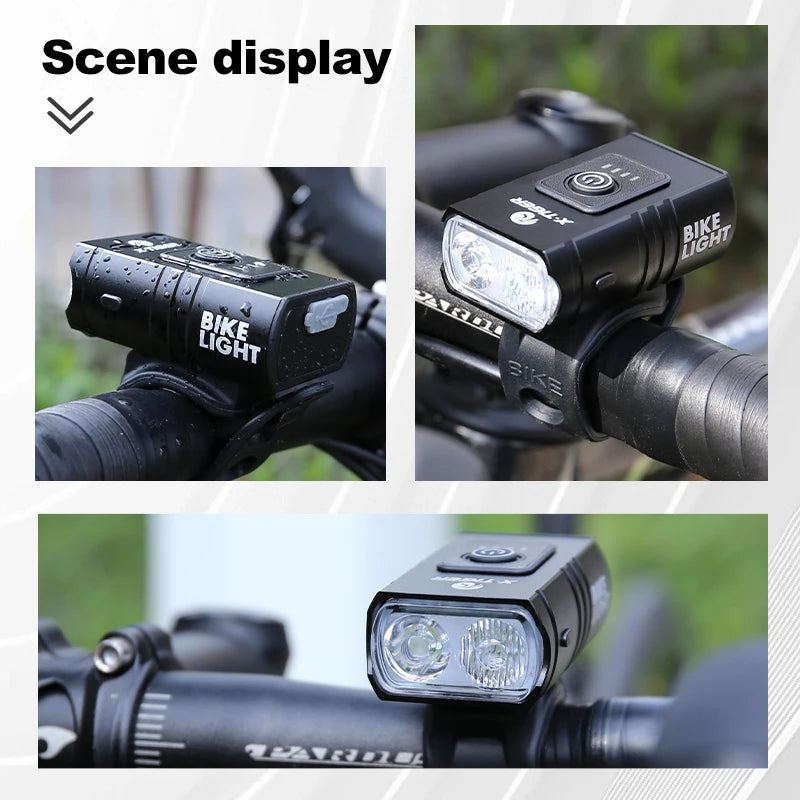 X-TIGER Bicycle Light 1200LM Front Lamp USB Rechargeable LED Mobile Power Supply Waterproof Mountain Bike Headlight Bicycle Acce Oasis Select