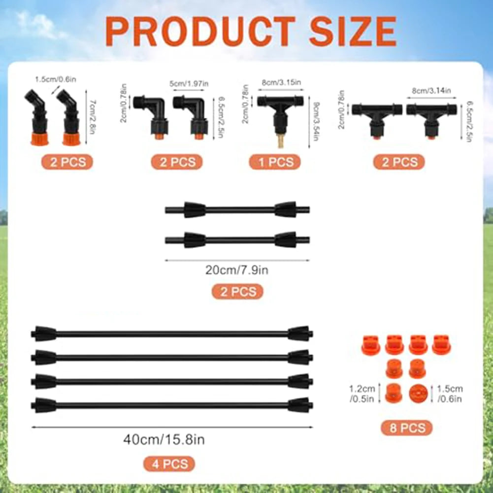4 Nozzle Sprayer Boom Wand With 1/4 Inch Brass Fitting Extendable To 75 Inch For Garden Farm Pest Control Watering Tool Oasis Select
