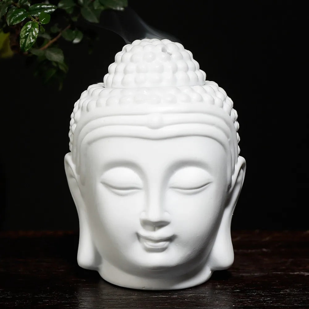 Ceramic Head Aromatherapy Burner Indoor Household Essential Oil Special Incense Burner Handicraft Home Ornament Decoration Oasis Select