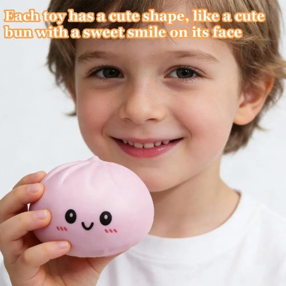 Safe Parent Child Interactive Squishy Toy Low Rebound Glitter Dumpling Transparent Striped Look For Durable Kids Daily Playing Oasis Select