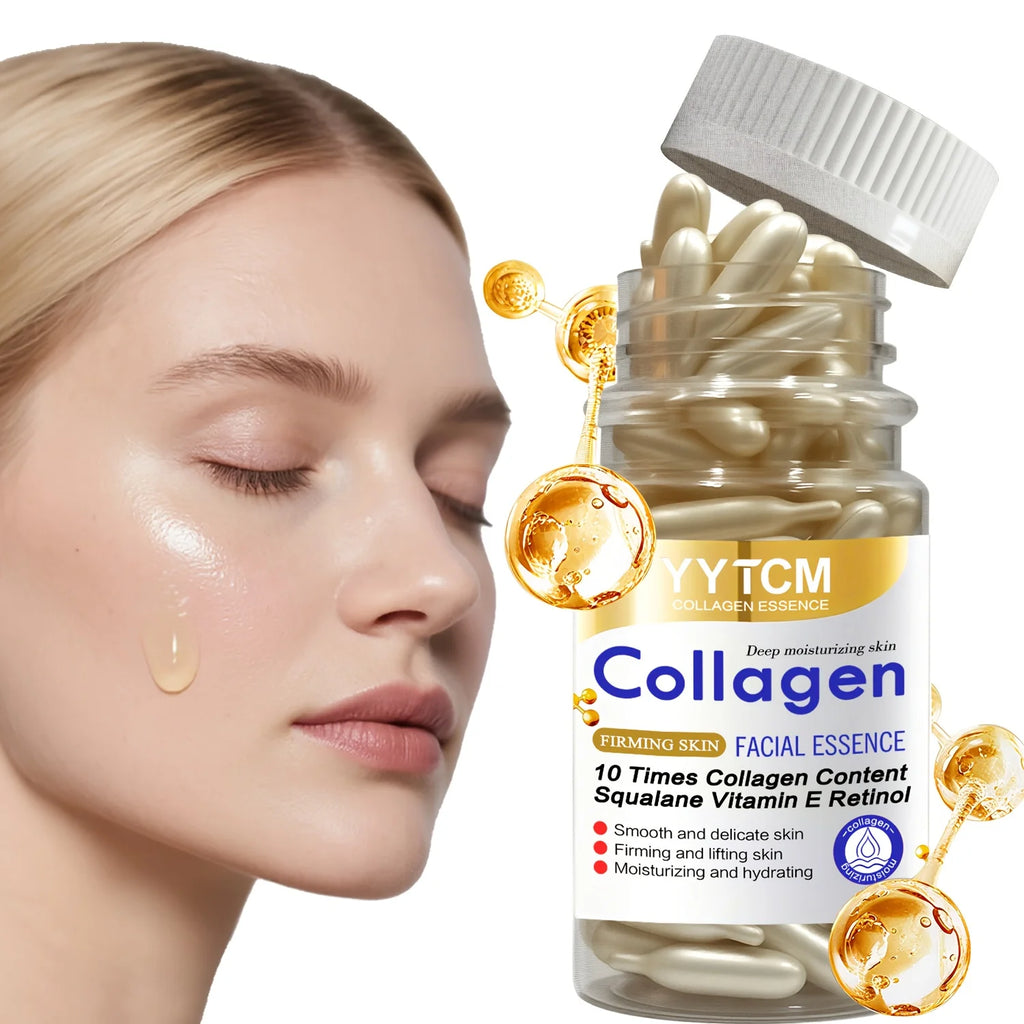 Collagen Firming Capsule Essence – Squalane, Retinol & Vitamin E Face Serum Capsules Oasis Select