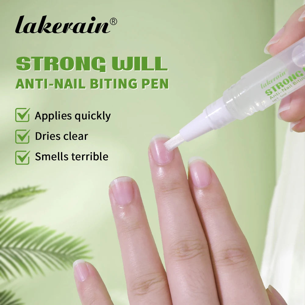 Lakerain Anti-Nail Biting Pen Strong Bitter Protect Nails Apply Quickly Safe Ingredients Natural Moisturizing Nail Pen Care Tool Oasis Select