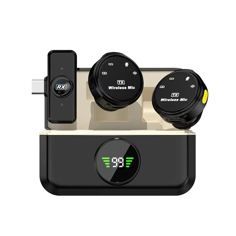 Dual Wireless Lavalier Mic for iPhone, Android & PC | AyeBeau