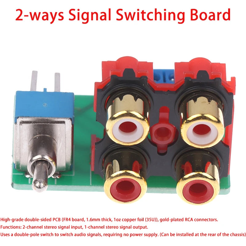 2-ways Signal Switching Board 2 In 1out Audio Source Switchboard Accessories Oasis Select