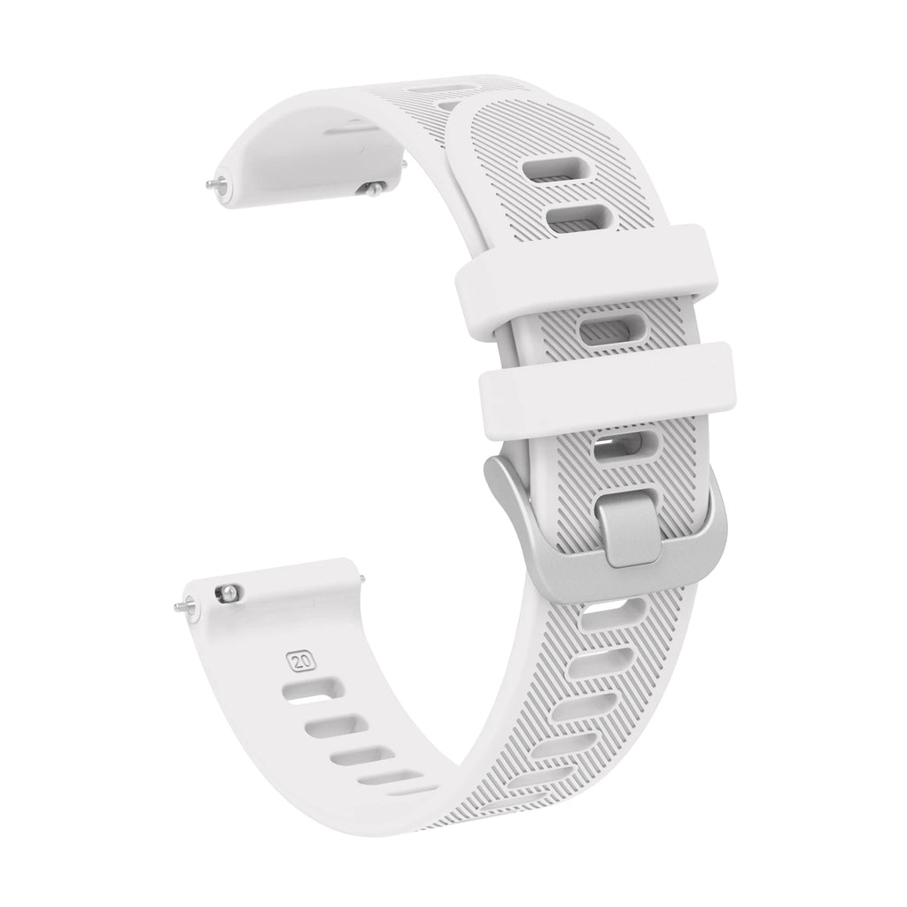 Silicone Band & Case for Garmin Forerunner 55 158 – 20mm Strap Watch Band & Case Oasis Select White Strap Forerunner 158 55