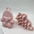 Silicone Cat Paw Scalp Massager Set – Pink & Purple Shampoo Brush Scalp Massage Brush Oasis Select GJ35-pink-02