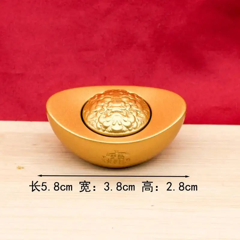 Red Oil Rotating Ornament Rotatable Desktop Decoration Living Room Opening Decoration Oasis Select Wealth Spinning