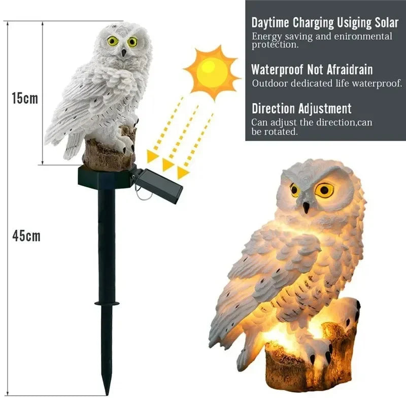 Solar Owl Garden Stake Light | IP65 Waterproof LED Lawn Decor