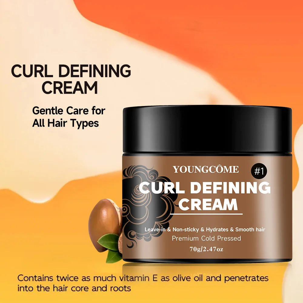 Black Castor Oil Curl Defining Cream Non-stick Hydrates & eliminates frizz, Hair-Smoothing Anti-Frizz Cream to Define quick repa Oasis Select
