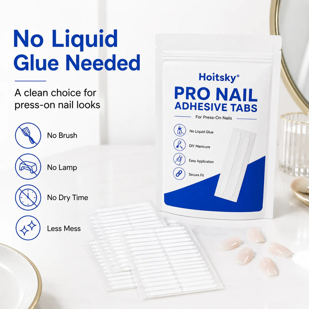 Super Sticky Waterproof Nail Adhesive Tabs Reusable Glue Stickers for Press-On Nails Portable Manicure Supplies Oasis Select