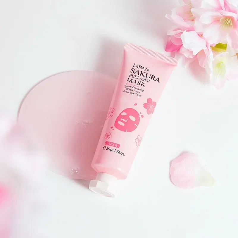 LAIKOU Sakura Peeling Face Mask Deep Cleansing Aging Anti Wrinkle Whitening Blackhead Removed Tear Off Mask Facial Skin Care 50g Oasis Select