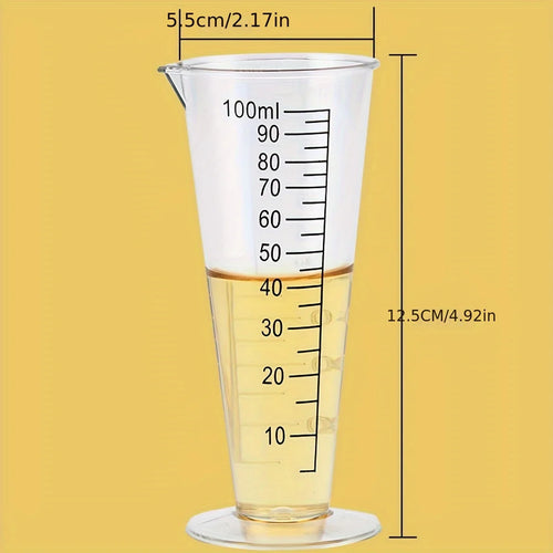 1/2pcs 100ml Food Grade Plastic Measuring Cup with Scale, BPA-Free Measuring Cup for Kitchen & Restaurant Cooking Accessories Oasis Select