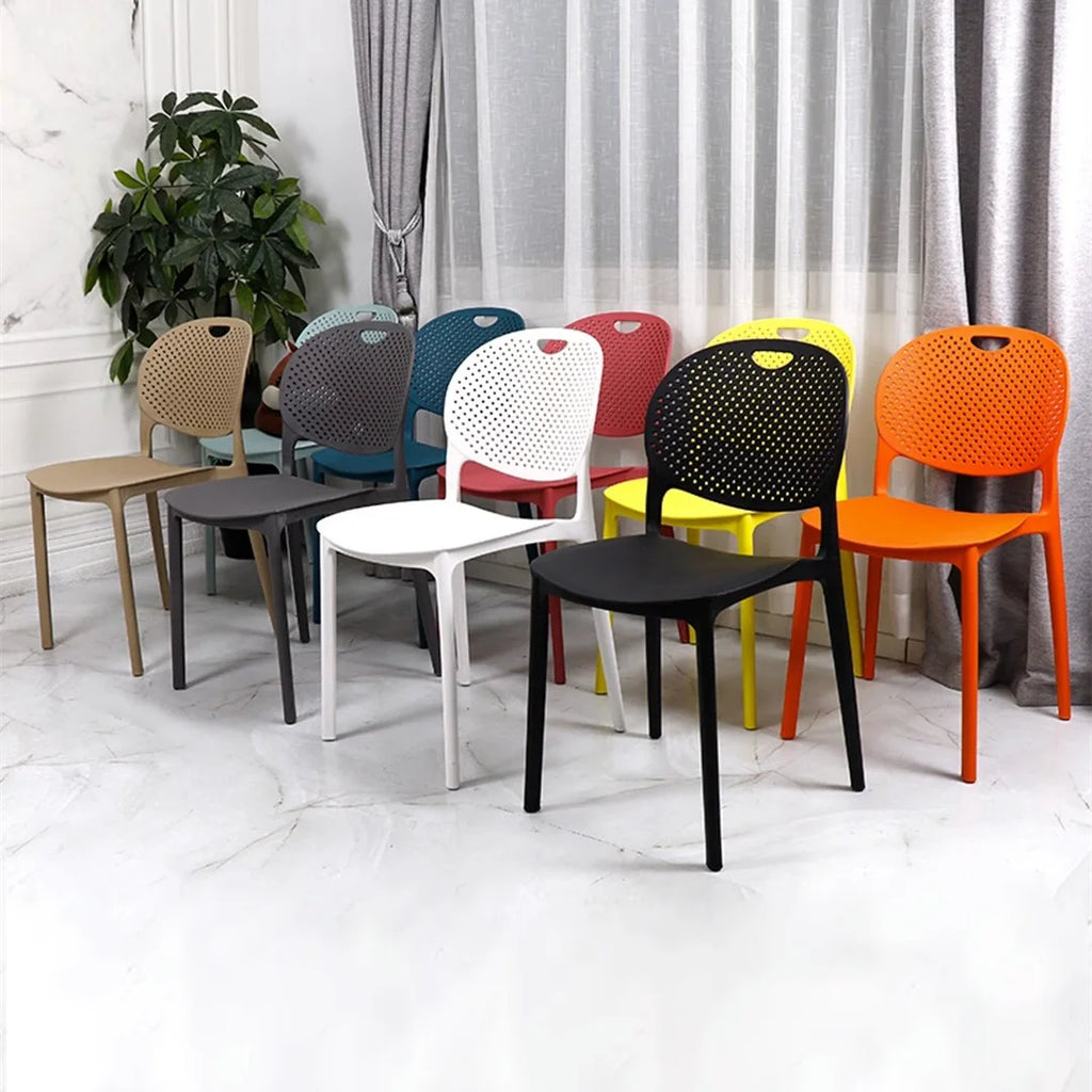 Plastic chair Back chair Thickened desk stool Study home bedroom Nordic creative dining chair can be stacked Oasis Select