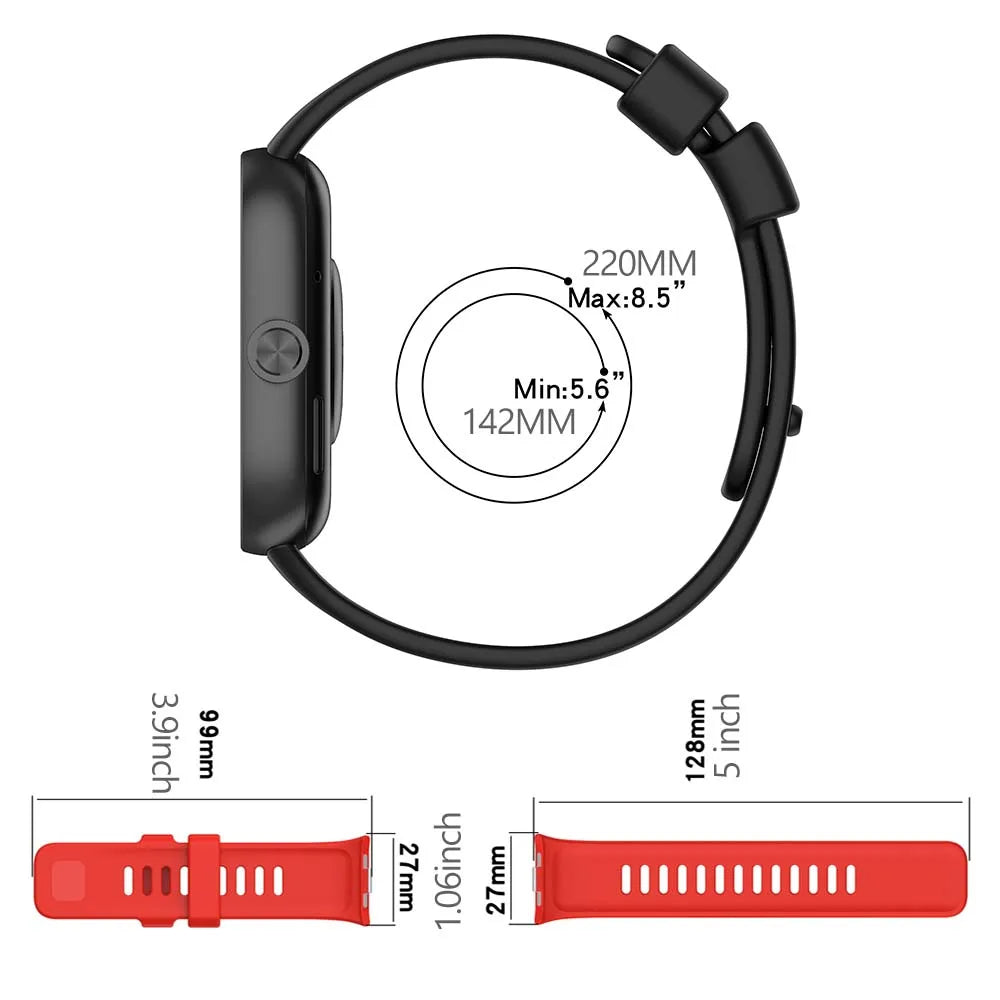 5-Pack Silicone Bands for Redmi Watch 4 – Mixed Colors Smartwatch Band Set Oasis Select