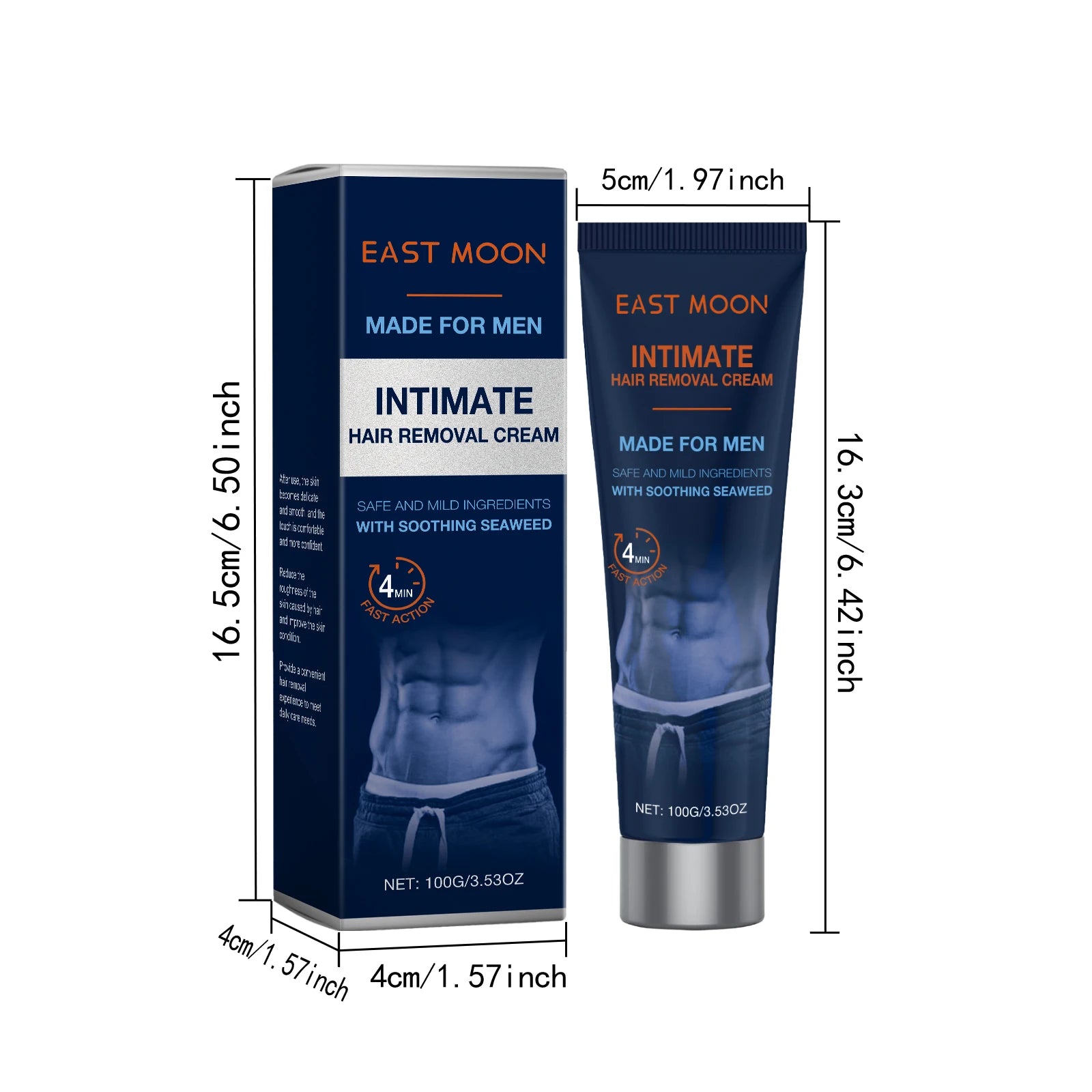 Avocado Man Hair Removal Cream Intimate Areas Painless Soothing Gentle Depilatory Cream Beard Hair Remover for Body Legs Armpits Oasis Select 100g Boxed