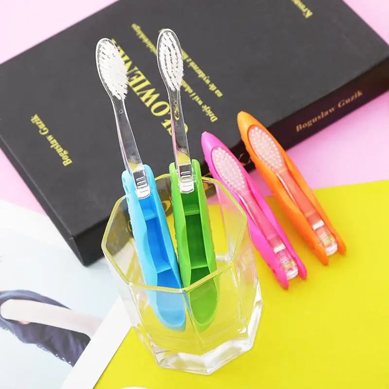 1pcs Folding Toothbrush Travel Shrimp Shell Toothbrush Soft Nylon Bristle Tourism Portable Toothbrush Oasis Select