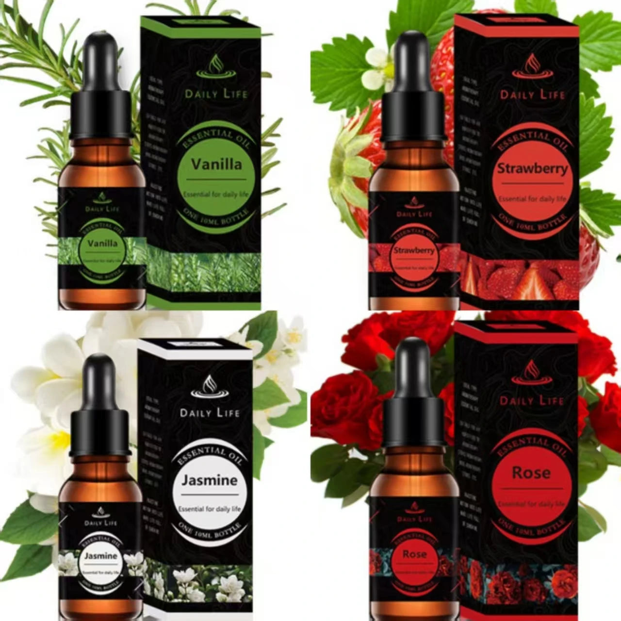4PCS*10ml Essences Kit for Aromatherapy Machine Diffuser and Hydrosoluble Environment Humidifier Oasis Select D 10ml