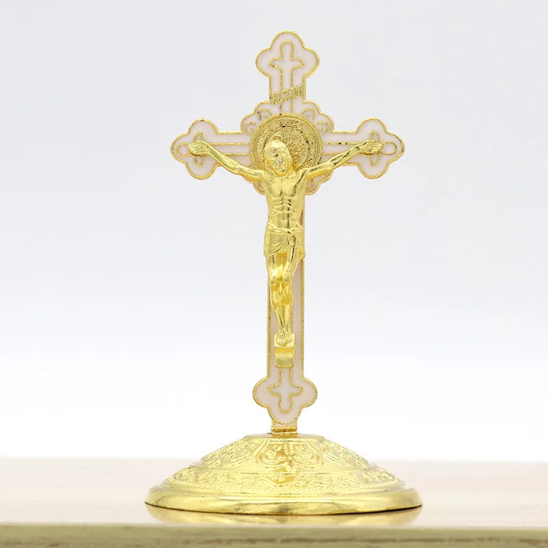 Home and Office Desktop Metal Decorations, Car Carvings, Creative Handicrafts, Ornaments and Ornaments Oasis Select Gold White 9cm shown in picture