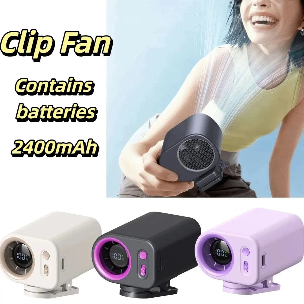 Detachable Design Portable Mini Fan Compact Lightweight Simple One-button Control Clip-on Waist Fan Adjustable Airflow Oasis Select