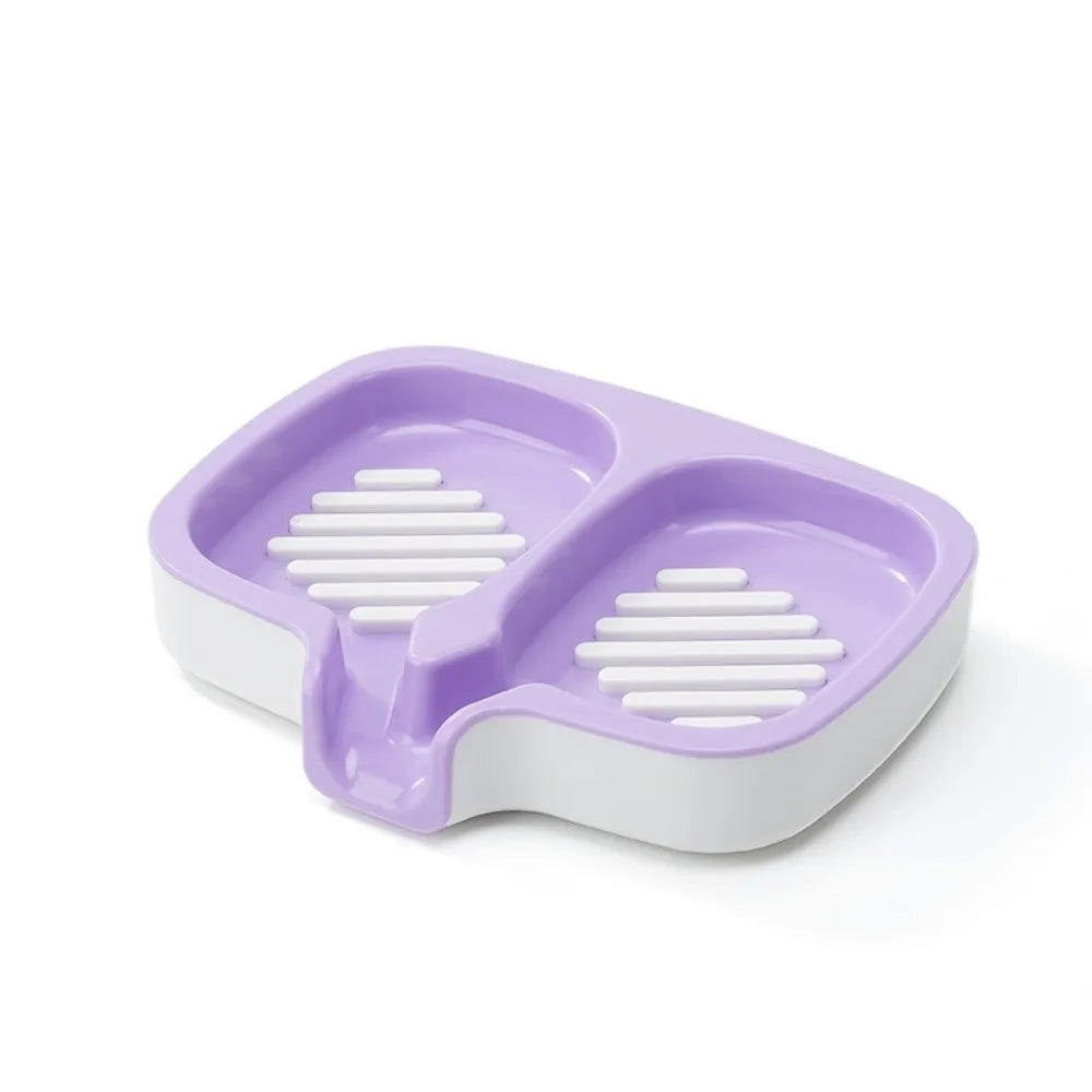 Double-Layer Soap Dish | Quick Drain Anti-Slip Soap Tray