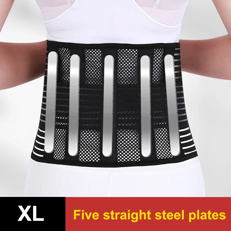 Breathable Lumbar Support Belt with 5 Stays | Men & Women Lumbar Support Belt Oasis Select 4 Black