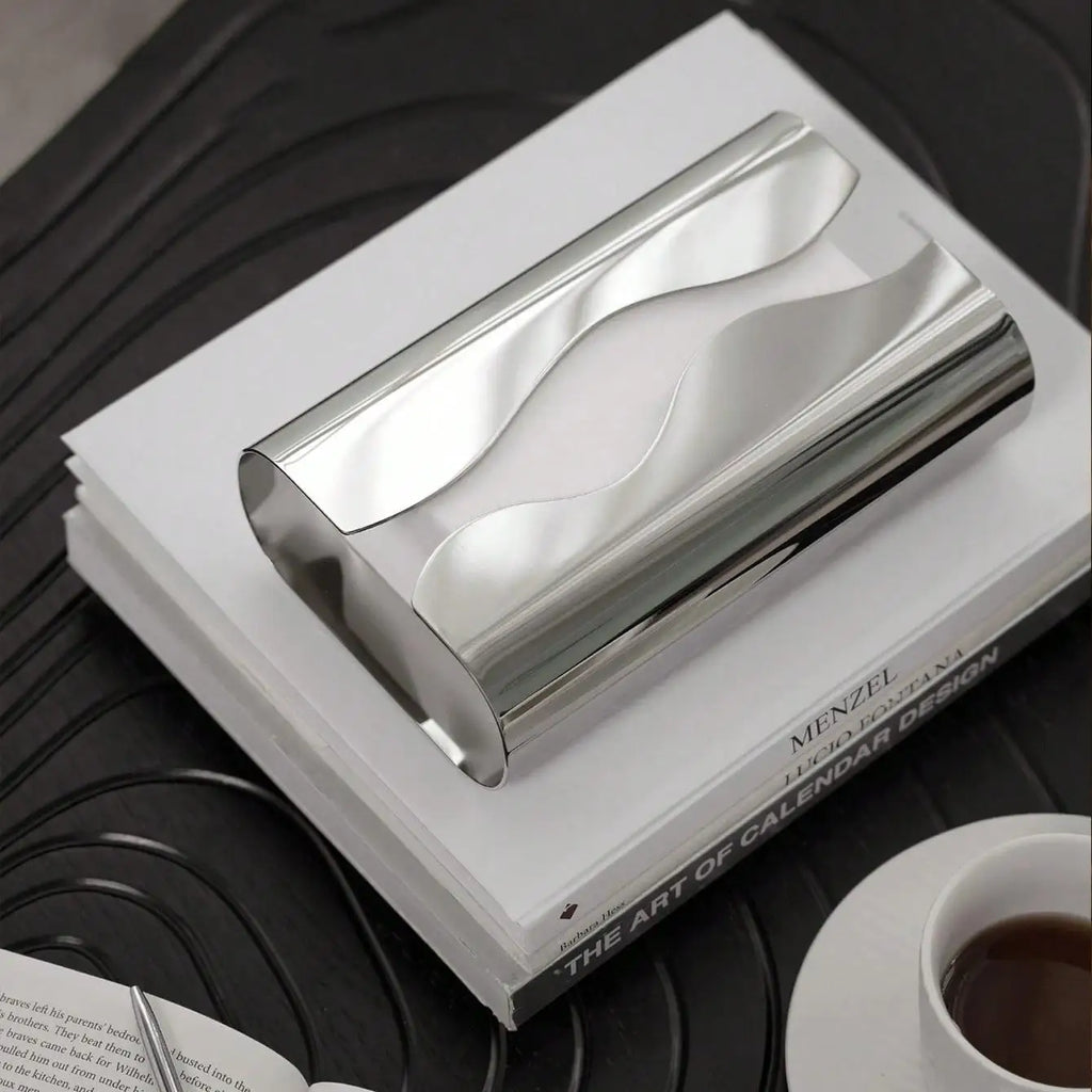 Nordic Stainless Tissue Case Mirror Napkin Holder Silvery Napkin Box Desktop Tissue Box Table Decoration Kitchen Accessories Oasis Select
