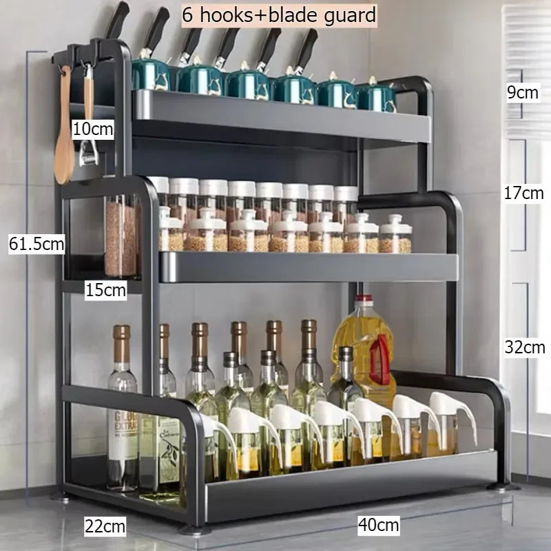 Multi-functional Household Cutting Board Seasoning Storage Rack