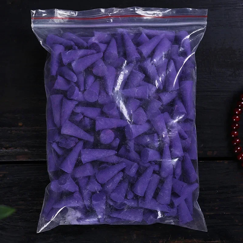 Mix Incense Cones Rose Jasmine Lavender Aroma Cones Smoke Odor Fragrance Incenso Cone Meditation Relaxation Aromatherapy Oasis Select lavender 120pcs