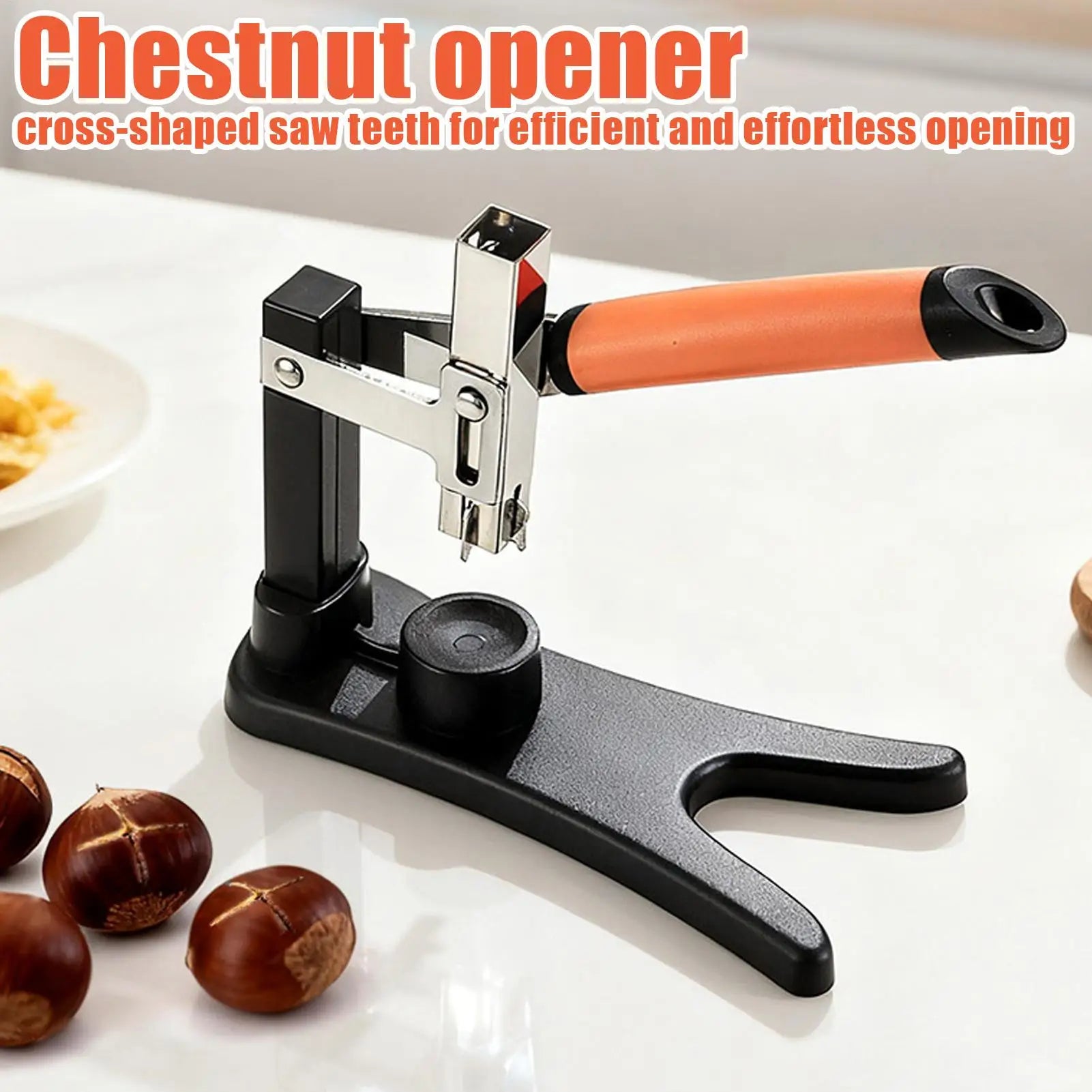 Chestnut Cutter Non-Slip Handle Cracking Sheller Portable Nutcracker Chestnut Clip for Nut Peeling Shelling Opening Cooking Oasis Select