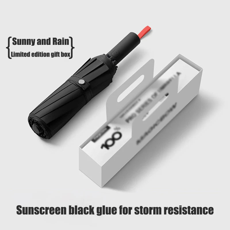 Fully automatic folding umbrella is sturdy and durable suitable for both sunny and rainy days is suitable for both men and women Oasis Select