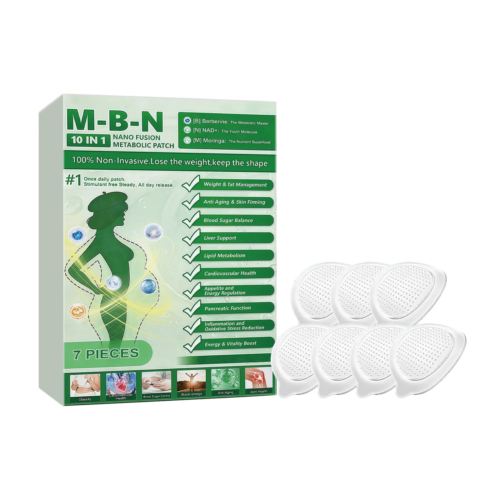 Body Contour Care Patch – Breathable & Skin-Friendly Daily Patch Body Care Patch Oasis Select 7pcs boxed