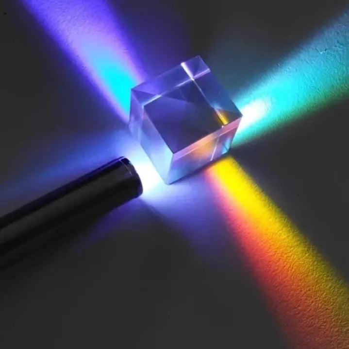 X-Cube Dichroic Crystal Prism – RGB Spectrum Physics Toy Gift Optical Prism Toy Oasis Select