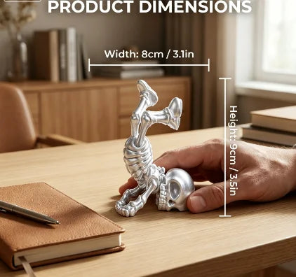Handstand Playful Bone Miniature Figurines 3D Printing Micro Home Decor Ornament for Home Bookshelf Bedroom & Study Desktop Gift Oasis Select Inverted Skeleton 3 9x8.9x4.3cm