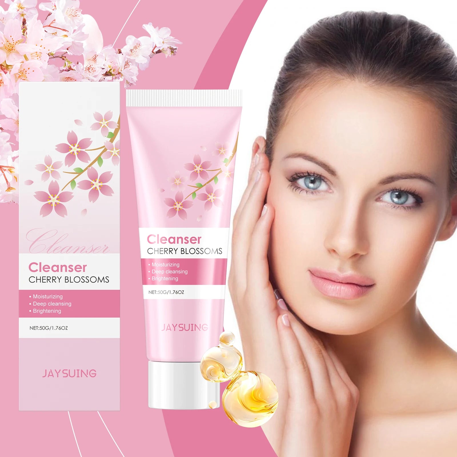 Eelhoe Cherry Blossom Facial Cleanser – Oil Control & Hydrating Facial Cleanser Oasis Select