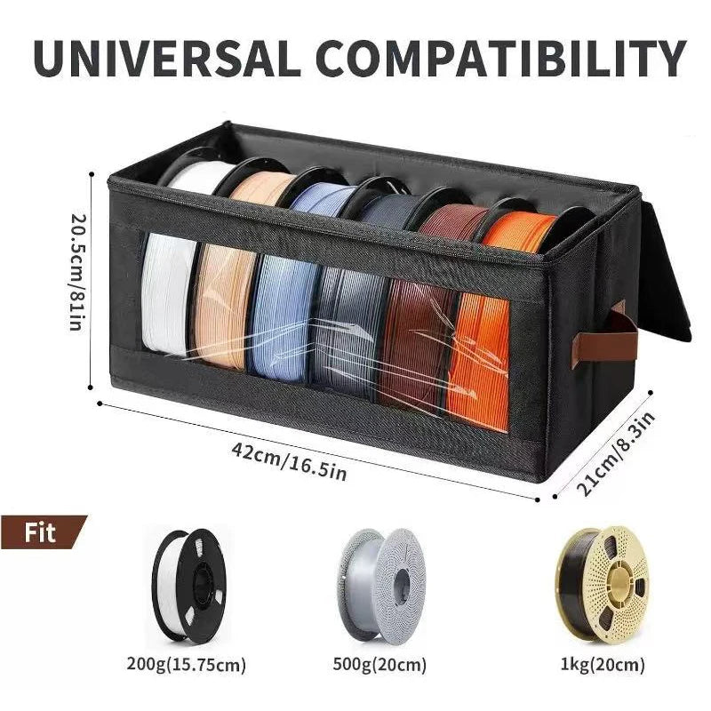 1pcs Dustproof Non-Woven Storage Bag with Clear Window Foldable Stackable Organizer Container for Printer Filament Toys CD Oasis Select
