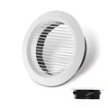 White Round Air Vent Louver Grille Cover Outlet Adjustable Exhaust Ducting Ventilation Grilles 75/100/125mm Oasis Select Straight louver 125mm