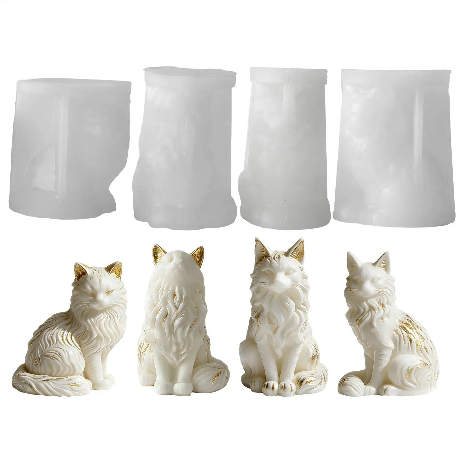 Maine Coon shaped Silicone Mold 3D Cat Design For DIY Candles Soaps Chocolates Resin Etc., Perfect As A Gift Or Home Decoration Oasis Select