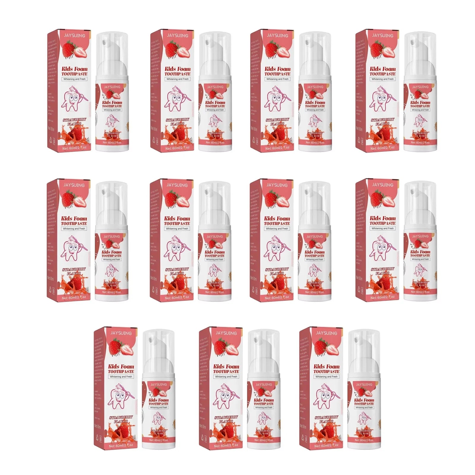 Kids Foam Toothpaste – Whitening, Stain Removal & Gum Care Kids Foam Toothpaste Oasis Select strawberryx11pcs