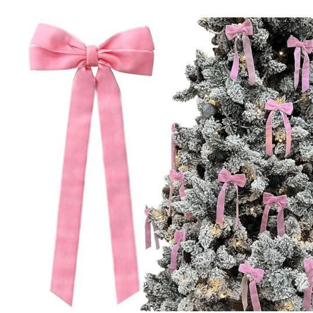 45cm Velvet Christmas Ribbon Bow | Wreath & Gift Decoration