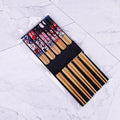 5Pair Japanese Style Wood Chopsticks Color Reusable Chopstick Red Sandalwood Noodle Tool Chinese Gift Tableware Set New 2023 Oasis Select E