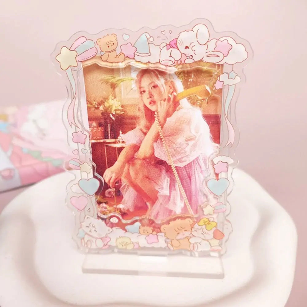 Creative Transparent Idol Card Display Stand Dustproof Waterproof Photo Card Holder INS Korean Card Protective Case Gifts Oasis Select
