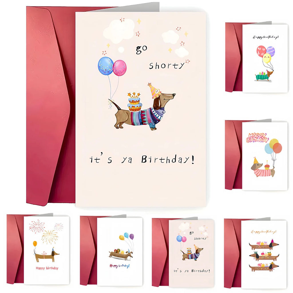 Funny Birthday Card Dachshund Weenie Dog Gifts for Dog Birthday Him Her Cute Wiener Dog Gift for Pet Lovers Owners Oasis Select