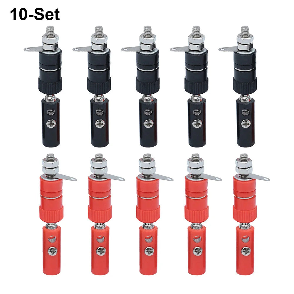 10-Pair 4mm Banana Binding Posts Speaker Wire Screw Connectors Speaker Wire Connectors Oasis Select 10sets