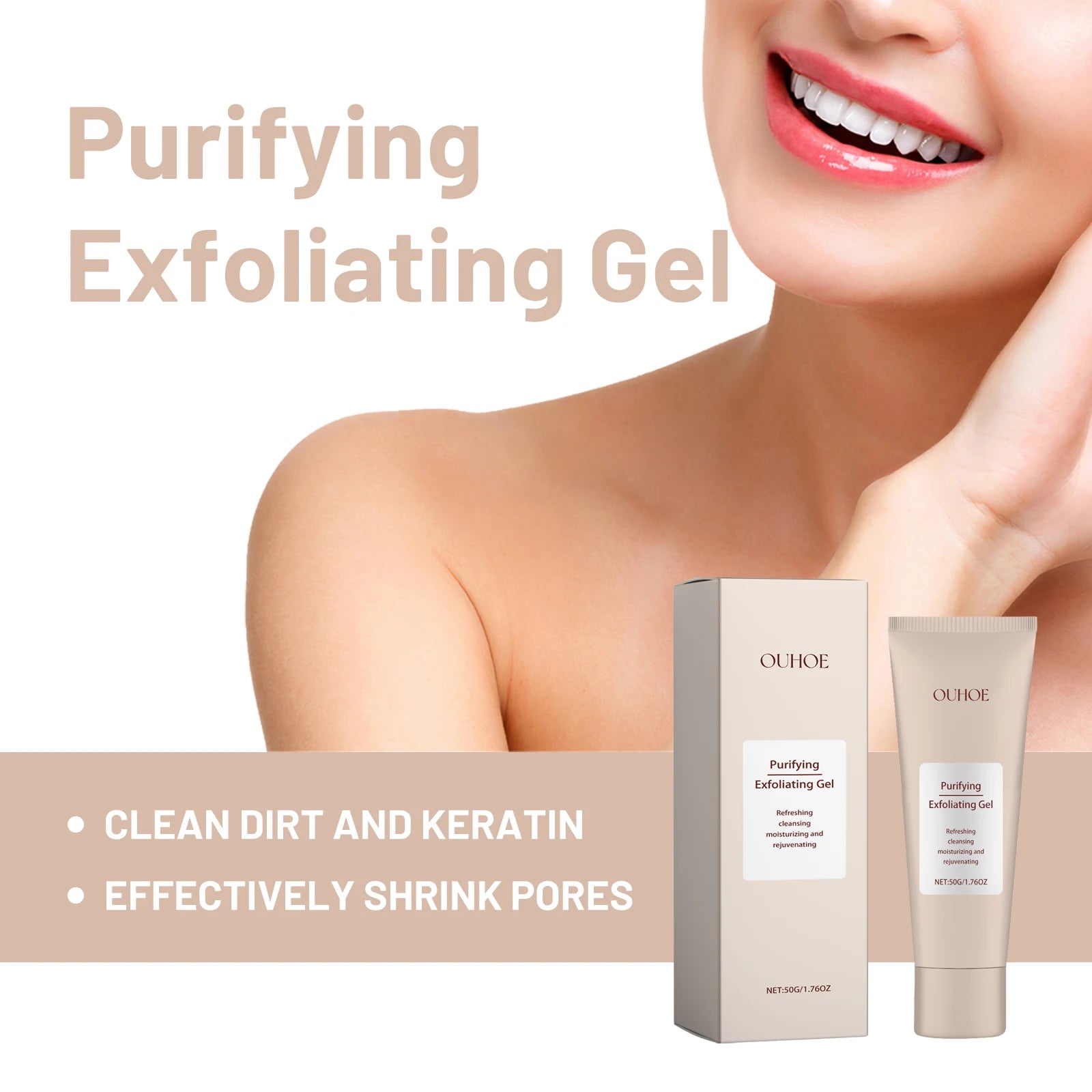Exfoliating Peeling Gel – Pore Shrinking & Brightening Face Scrub Facial Peeling Gel Oasis Select