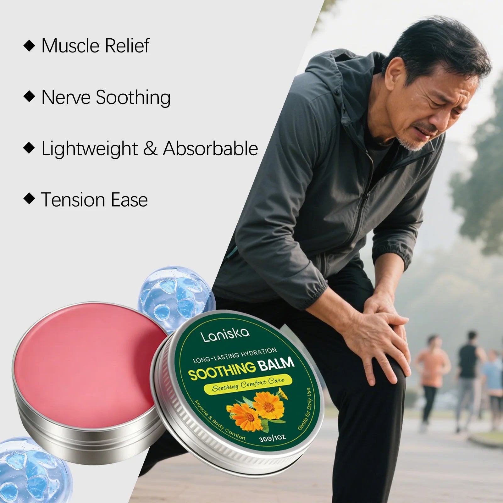 Laniska Natural Massage Balm – Joint, Knee & Neck Daily Care Massage Balm Ointment Oasis Select