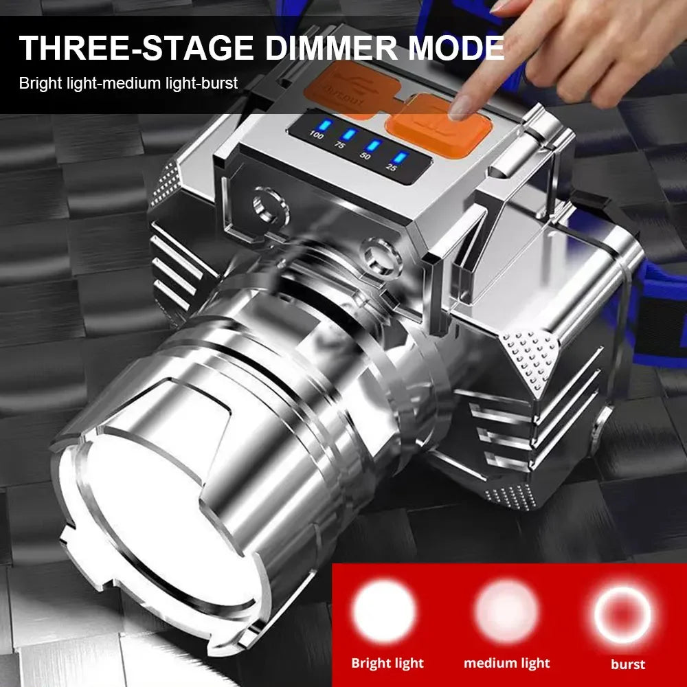 Head Led Light HeadLight Rechargeable Head Torch Light Front Led Head Flashlight Super Bright Waterproof Headlamp for Hunting Oasis Select