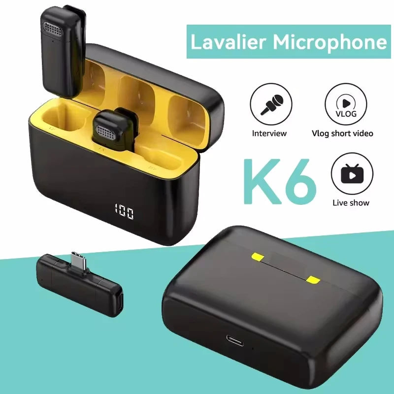 AyeBeau Dual Wireless Lavalier Mic for iPhone & Android