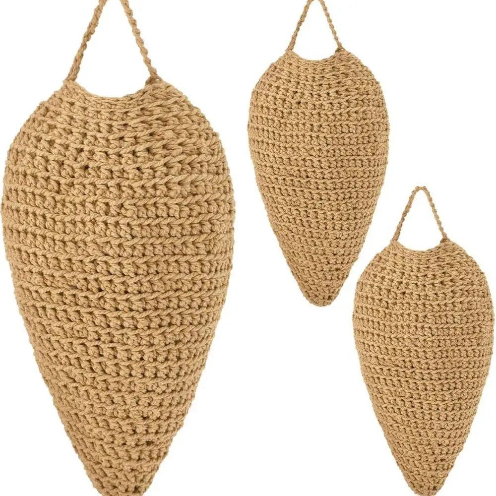 Large Size Crochet Wasp Nest Portable Design Cotton Rope Woven Hanging Wasp Traps Effectively Repelling Wasps Oasis Select