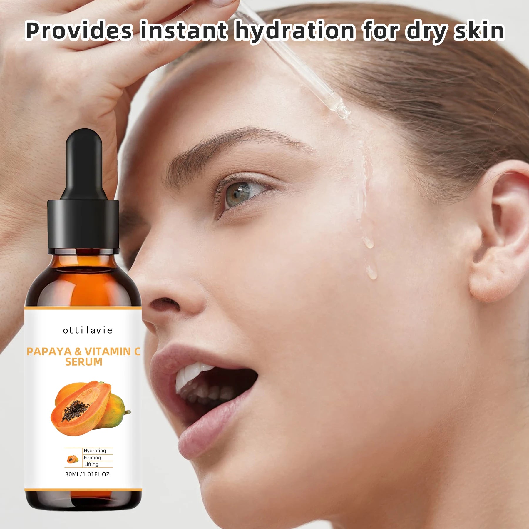 Ottilavie Papaya Vitamin C Serum – Brightening Face Essence Brightening Face Serum Oasis Select